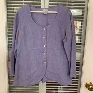 Women's Purple Button-Up Top